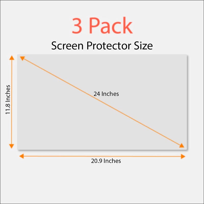 EZ-Pro Screen Protector Anti-Glare and Anti Finger Print Screen Protector (3 Pack) for 24 Inches Widescreen Desktop Monitor - Image 5